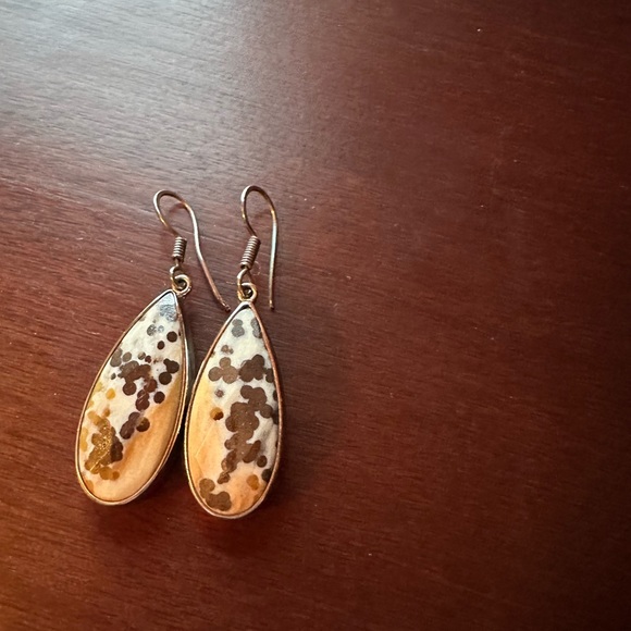 Charles Albert Jewelry - Charles Albert .925 sterling silver stamped jasper earrings.